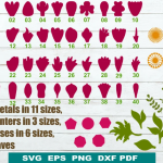 5 Petal Flower SVG, 6 Petal Flower SVG, 8 Petal Flower SVG, Flower Petal SVG, Flower Petal SVG Free
