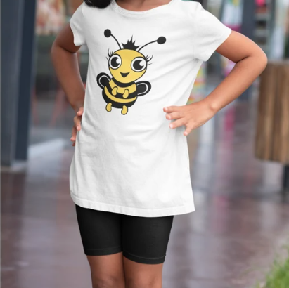 Adorable Queen Bee SVG, Queen Bee Clip Art, Cute Cricut Cut File, Queen for a Day Birthday, Sublimation Design, Girls T-Shirt Design