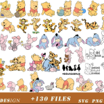 Baby Poh Bear SVG Free, Winnie The Pooh Layered Vector Files, Winnie The Pooh SVG Digital Download, Winnie The Pooh SVG Bundle