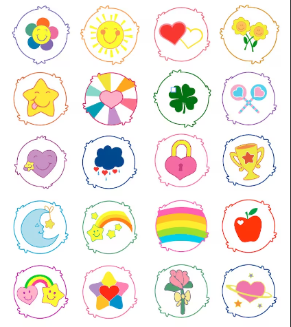 Care Bears Belly Svg, Care Bears Belly Badges Svg Bundle, 3d Care Bears Svg, Care Bears Clipart