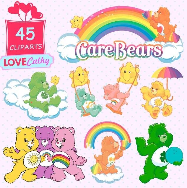 Care Bears SVG Bundles, Care Bears Font, Clipart Digital