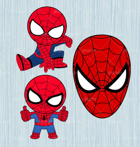 Chibi Spiderman SVG, Spiderman Logo SVG, Spiderman Chibi SVG Png, Spiderman Face SVG, Spiderman Bundle SVG