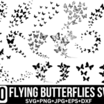 Flying Butterflies SVG Bundle, Butterfly SVG, Butterfly Design Layout