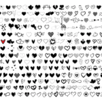 Heart Bundel Svg, Heart Doodle Svg, Heart Svg Cut Files For Cricut, Heart Clipart