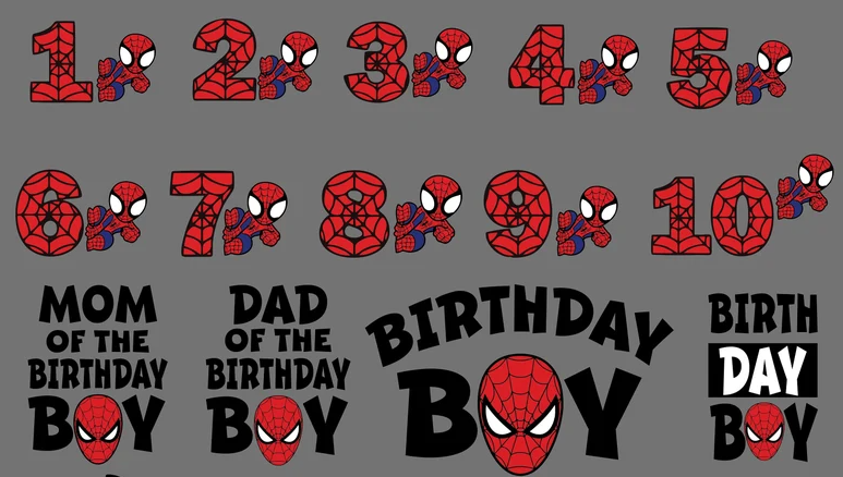 Spiderman Number SVG