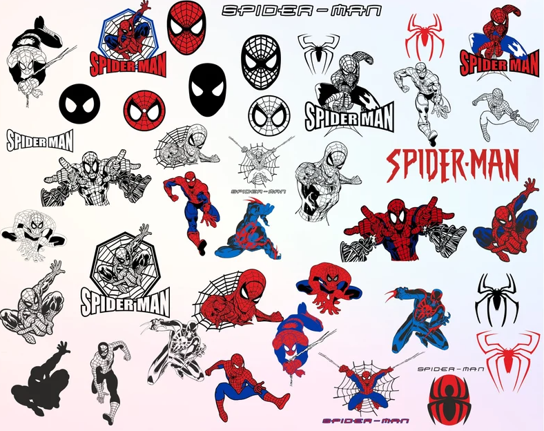Spiderman SVG Bundle Layered Item, Spiderman Clipart Cut File