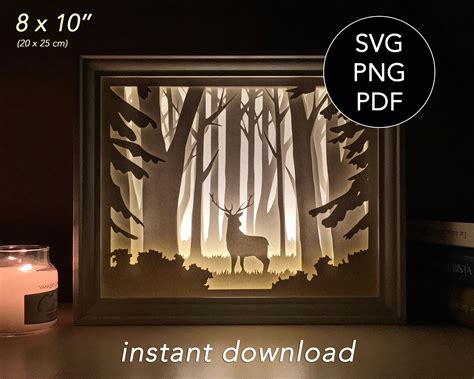 130+ 3d Paper Light Box -  Shadow Box SVG Printable