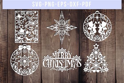 227+ Download Christmas Paper Cutting Templates Free -  Ready Print Shadow Box SVG Files