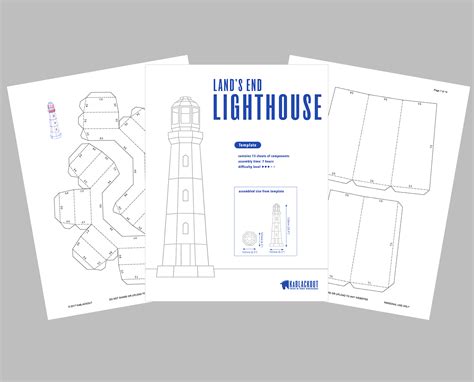 64+ Download Printable 3d Paper Lighthouse Template -  Popular Shadow Box SVG Cut
