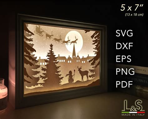 68+ Download Free Christmas Shadow Box Svg -  Editable Shadow Box SVG Files