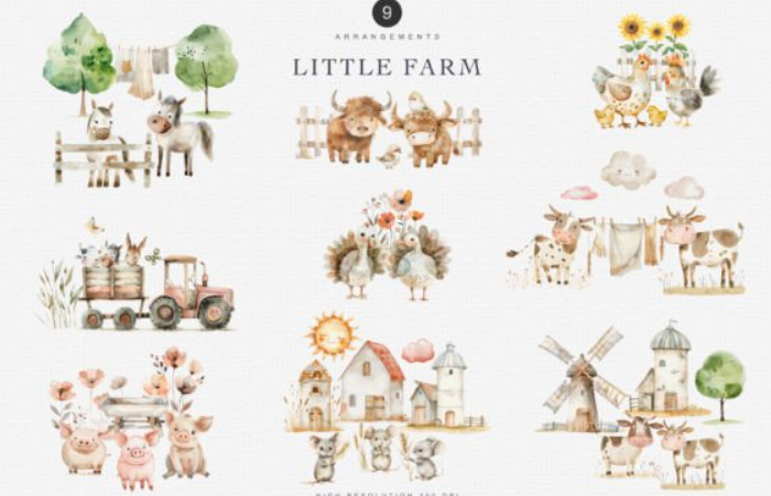 Free SVG Little Farm