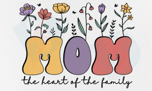 Mom the Heart of the Family SVG
