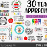 Teacher Appreciation SVG Bundle, Teacher SVG Files, Teacher SVG PNG Files