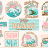 Vintage Beach Summer Sublimation Design, Free Vintage Beach Summer Sublimation Design, Vintage Beach Summer Sublimation